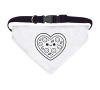 Azeeda Large 'Heart Pizza' Dog/Cat/Pet Bandana (PD00071980)
