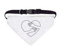 Azeeda Large 'Hugging Heart' Dog/Cat/Pet Bandana (PD00071954)