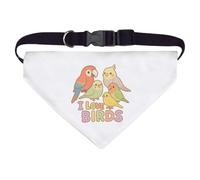 Azeeda Large 'I Love Birds' Dog/Cat/Pet Bandana (PD00067112)