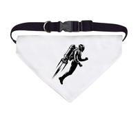 Azeeda Large 'Jet Pack Man Flying' Dog/Cat/Pet Bandana (PD00071706)