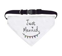 Azeeda Large 'Just Married With Colourful Bunting' Dog/Cat/Pet Bandana (PD00070964)