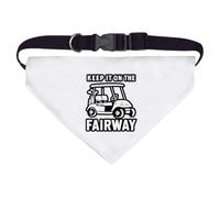 Azeeda Large 'Keep it on the Fairway' Dog/Cat/Pet Bandana (PD00071156)