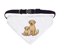 Azeeda Large 'Labrador Adult and Puppy' Dog/Cat/Pet Bandana (PD00066486)