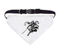 Azeeda Large 'Leaping Samurai Warrior' Dog/Cat/Pet Bandana (PD00083118)