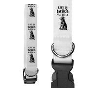 Azeeda Large 'Life is Better With A Dog Text' Dog Collar (PR00075360)