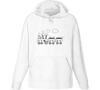 Azeeda Large 'Love Train' Adult Hoodie/Hooded Sweater (White) (HO00043727)