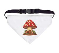 Azeeda Large 'Magic Toadstool House' Dog/Cat/Pet Bandana (PD00071714)