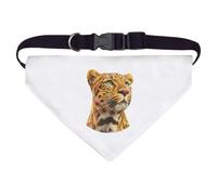 Azeeda Large 'Majestic Leopard Portrait' Dog/Cat/Pet Bandana (PD00082242)
