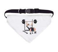 Azeeda Large 'Man Using Bench Press' Dog/Cat/Pet Bandana (PD00079376)