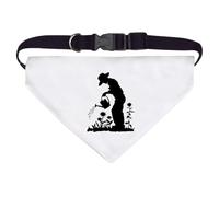 Azeeda Large 'Man Watering Garden Silhouette ' Dog/Cat/Pet Bandana (PD00074686)