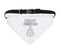Azeeda Large 'Merry Christmas' Dog/Cat/Pet Bandana (PD00071548)