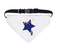 Azeeda Large 'Merry Christmas Star' Dog/Cat/Pet Bandana (PD00073358)
