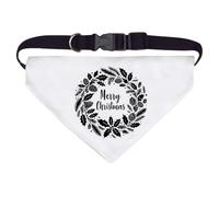 Azeeda Large 'Merry Christmas Wreath' Dog/Cat/Pet Bandana (PD00074102)
