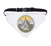 Azeeda Large 'Mountain Peak with Flag' Dog/Cat/Pet Bandana (PD00080756)