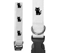 Azeeda Large 'No Thoughts Cute Cat' Dog Collar (PR00086866)