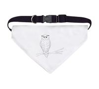 Azeeda Large 'Owl on Branch' Dog/Cat/Pet Bandana (PD00071142)