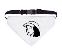 Azeeda Large 'Peaceful Woman Wearing a Cap' Dog/Cat/Pet Bandana (PD00070644)