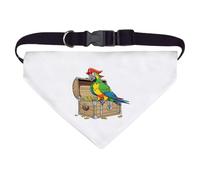 Azeeda Large 'Pirate Parrot Sitting on Treasure Chest' Dog/Cat/Pet Bandana (PD00078360)