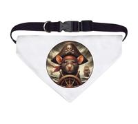 Azeeda Large 'Pirate Rat Steering Ship' Dog/Cat/Pet Bandana (PD00071874)