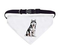 Azeeda Large 'Pixel Style Siberian Husky' Dog/Cat/Pet Bandana (PD00077550)