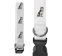 Azeeda Large 'Pixel Style Siberian Husky' Dog Collar (PR00077500)