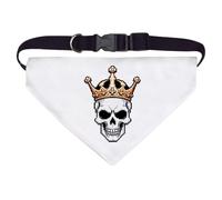 Azeeda Large 'Pixel Style Skeleton King' Dog/Cat/Pet Bandana (PD00077168)