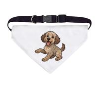 Azeeda Large 'Playful Merle Coat Cockapoo' Dog/Cat/Pet Bandana (PD00083496)