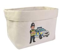 Azeeda Large 'Police Officer & Car' Canvas Organiser/Storage Bag (OR00041794)