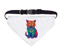 Azeeda Large 'Pop Art Fierce Cat' Dog/Cat/Pet Bandana (PD00066766)