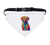 Azeeda Large 'Pop Art Labrador' Dog/Cat/Pet Bandana (PD00066770)