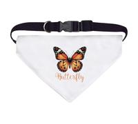 Azeeda Large 'Pretty Orange Butterfly ' Dog/Cat/Pet Bandana (PD00073640)
