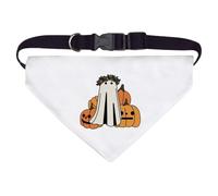 Azeeda Large 'Pumpkin Ghost Halloween' Dog/Cat/Pet Bandana (PD00070950)