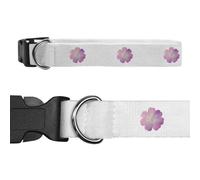 Azeeda Large 'Purple Flower' Dog Collar (PR00086752)