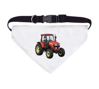 Azeeda Large 'Red Farming Tractor' Dog/Cat/Pet Bandana (PD00077400)