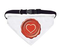 Azeeda Large 'Red Love Heart Seal' Dog/Cat/Pet Bandana (PD00070054)