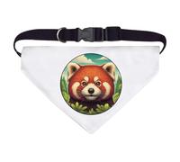 Azeeda Large 'Red Tree Panda Portrait' Dog/Cat/Pet Bandana (PD00074030)