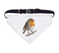 Azeeda Large 'Robin Bird on a Snowy Winter Branch' Dog/Cat/Pet Bandana (PD00072676)