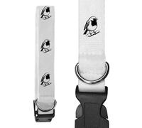 Azeeda Large 'Robin Bird on a Snowy Winter Branch' Dog Collar (PR00072624)