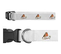 Azeeda Large 'Robin Red Breast on Branch' Dog Collar (PR00077870)