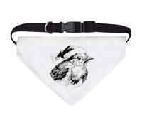 Azeeda Large 'Robin Wearing Santa Hat' Dog/Cat/Pet Bandana (PD00074336)