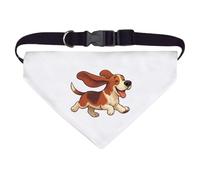 Azeeda Large 'Running Basset Hound' Dog/Cat/Pet Bandana (PD00071822)