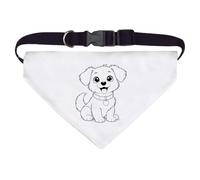Azeeda Large 'Scruffy Puppy Dog' Dog/Cat/Pet Bandana (PD00079182)