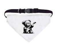Azeeda Large 'Scruffy Teddy Bear Playing Guitar' Dog/Cat/Pet Bandana (PD00071926)