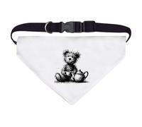 Azeeda Large 'Scruffy Teddy Tea Time' Dog/Cat/Pet Bandana (PD00071894)