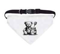 Azeeda Large 'Scuffy Teddy Bear With Honey Jar' Dog/Cat/Pet Bandana (PD00071924)