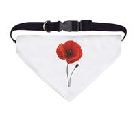 Azeeda Large 'Simple Poppy Flower' Dog/Cat/Pet Bandana (PD00069672)
