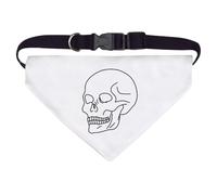Azeeda Large 'Simple Skull Line' Dog/Cat/Pet Bandana (PD00073666)