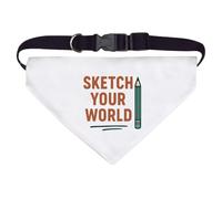 Azeeda Large 'Sketch Your World Artist Statement With Penci' Dog/Cat/Pet Bandana (PD00070844)