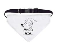 Azeeda Large 'Sketchy Cute Santa Waving' Dog/Cat/Pet Bandana (PD00069684)