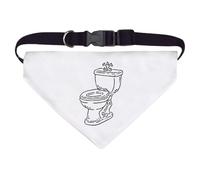 Azeeda Large 'Sketchy Toilet' Dog/Cat/Pet Bandana (PD00066392)